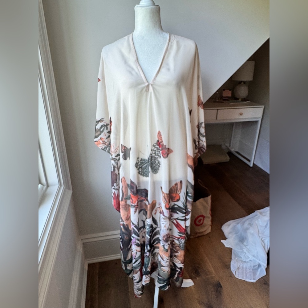 H&M Tropical Leaf Print Kaftan